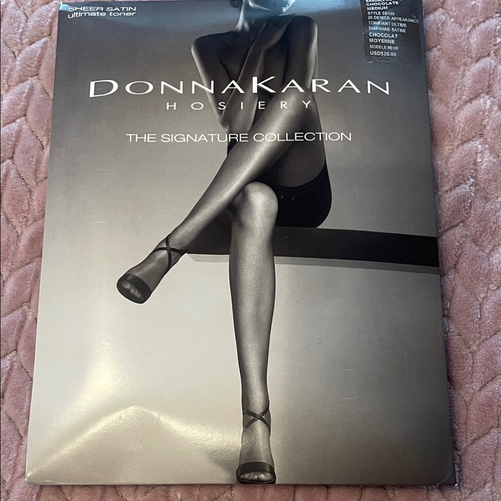 🌸NIP Donna Karan Sheer Satin Ultimate Toner Hosiery - size womens Medium
